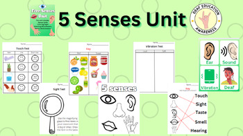 Preview of Five Senses Unit (DHH Friendly)