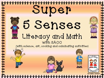 Preview of Five Senses Unit with Literacy and Math Activities and SACC