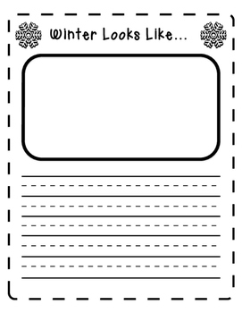Five Senses Winter Writing Prompts by Artistic Kinder | TPT