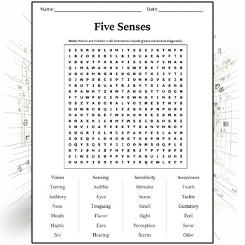 5 Senses Gift Tags Printable Free - Printable Word Searches