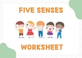 Five Senses Worksheet Pack