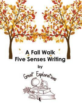 Preview of Five Senses Writing Unit- A Fall Walk