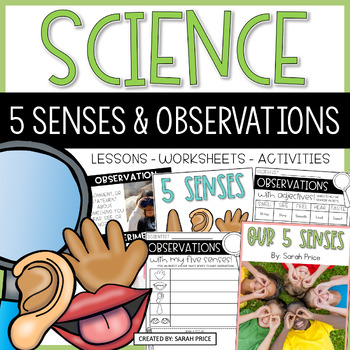 Preview of Five Senses Activities | Science Observations | 5 Senses Activities & Worksheets