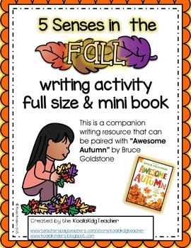 Preview of Five Senses in the Fall writing activity