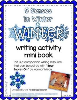 Preview of Five Senses in the Winter Writing Activity
