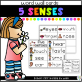 Five Senses | word wall cards