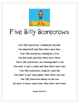 Preview of Five Silly Scarecrows Poem
