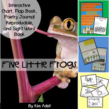 Preview of Sight Word Reader and Interactive Charts: Five Speckled Frogs