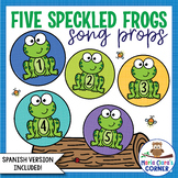Five Speckled Frogs - Nursery Rhyme Song Props (Bilingual)