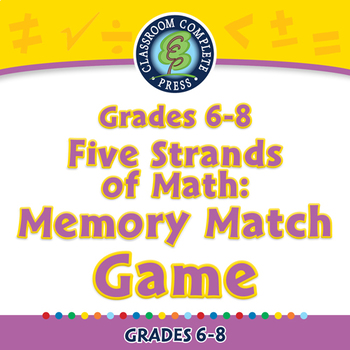 Preview of Five Strands of Math: Memory Match Game - MAC Gr. 6-8