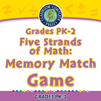Preview of Five Strands of Math: Memory Match Game - MAC Gr. PK-2