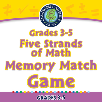 Preview of Five Strands of Math: Memory Match Game - NOTEBOOK Gr. 3-5