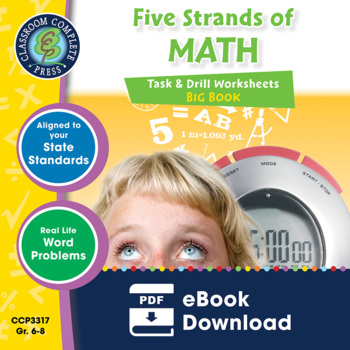 Preview of Five Strands of Math - Task & Drills - BUNDLE Gr. 6-8