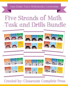 Preview of Five Strands of Math - Task and Drills Bundle Gr. PK-8