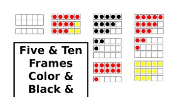 Preview of Five & Ten Frames Color & BW