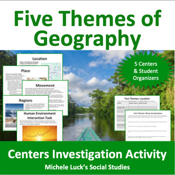 Five Themes Of Geography Centers Investigation Activity Tpt