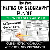 Five Themes of Geography BUNDLE | Guided Notes, Assessment
