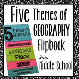 Five Themes of Geography Flipbook for Interactive Notebooks
