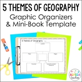 5 Themes of Geography Graphic Organizers and Mini-Book Template