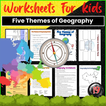 Preview of Five Themes of Geography Location Pictures Worksheets