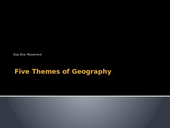 Preview of Five Themes of Geography Movement