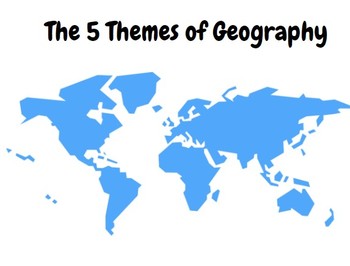 Preview of Five Themes of Geography PowerPoint Presentation for Middle School
