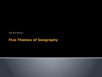 Preview of Five Themes of Geography Region