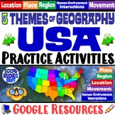 Five Themes of Geography United States Practice Activity |