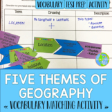 Five Themes of Geography Vocabulary Matching Activity