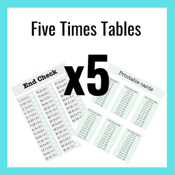 Preview of Five Times Table Booklet