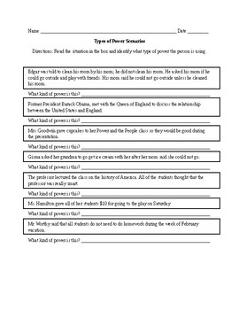 Preview of Five Types of Power Scenarios