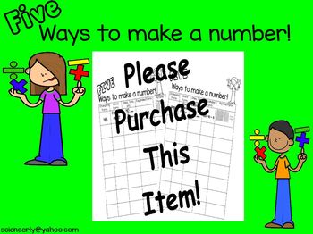 Preview of Five Ways To Make A Number (Place Value)