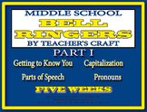 Five Week Middle School ELA Bell Ringers Packet - Part 1