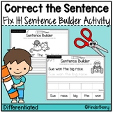 Fix It! Correct the Sentence Builders Activity Packet | Se
