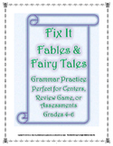 Fix It Fables and Fairy Tales Grammar Practice Center Game