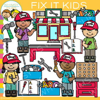 Preview of Fix It Kids Repair Shop Clip Art