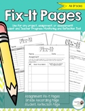 Fix-It Pages - for students to fix mistakes