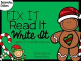 Fix It! Read It! Write It! December Sentence Scrambles
