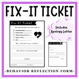 Fix-It Ticket Classroom Management Tool for Positive Behavior