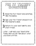 Fix It Ticket (with instructions)