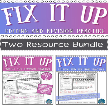 Preview of Fix It Up Grade 2 Bundle - Practice Editing and Revising Common Writing Errors