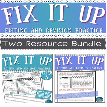 Preview of Fix It Up Grade 3 Bundle - Practice Editing and Revising Common Writing Errors