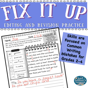 Preview of Fix It Up - Practice Editing and Revising Common Writing Errors - Grammar