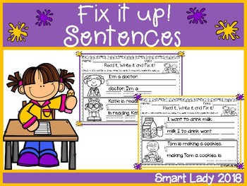 Fix It Up Sentences by Smart Lady | Teachers Pay Teachers