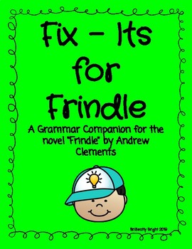 Preview of Fix-Its for Frindle - Grammar and Sentence Editing