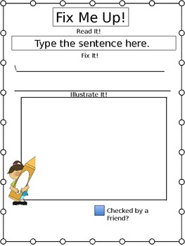 Preview of Fix Me Up! Sentence "Interactive Writing"