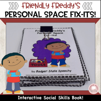 Preview of Personal Space Lesson Activity Interactive Social Skills Book