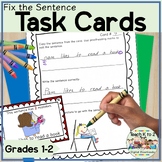 Fix The Sentence Task Cards Grades 1-2/Proofreading and Ed