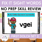 Fix it Dolch First Words Interactive Review Activity - Set 2