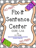 Fix-it Sentence Center CCSS L.1.2